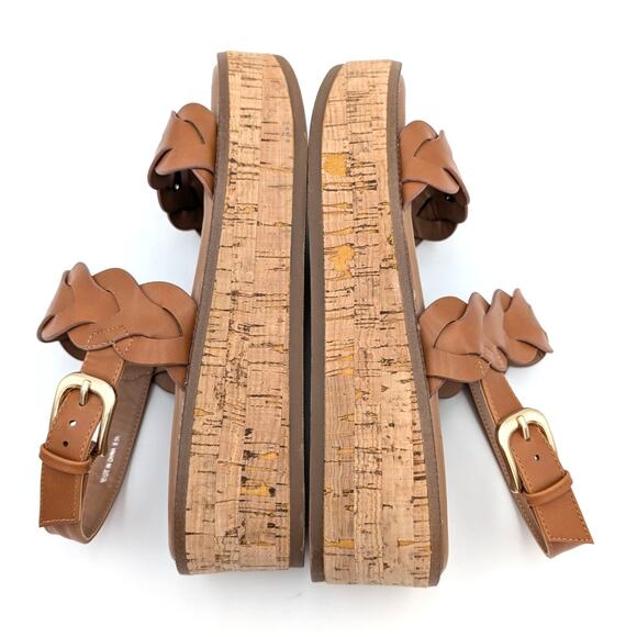 Nordstrom Rack Pennie Braided Platform Sandal Women's Brown Size US8.5 EU39 - Picture 7 of 11